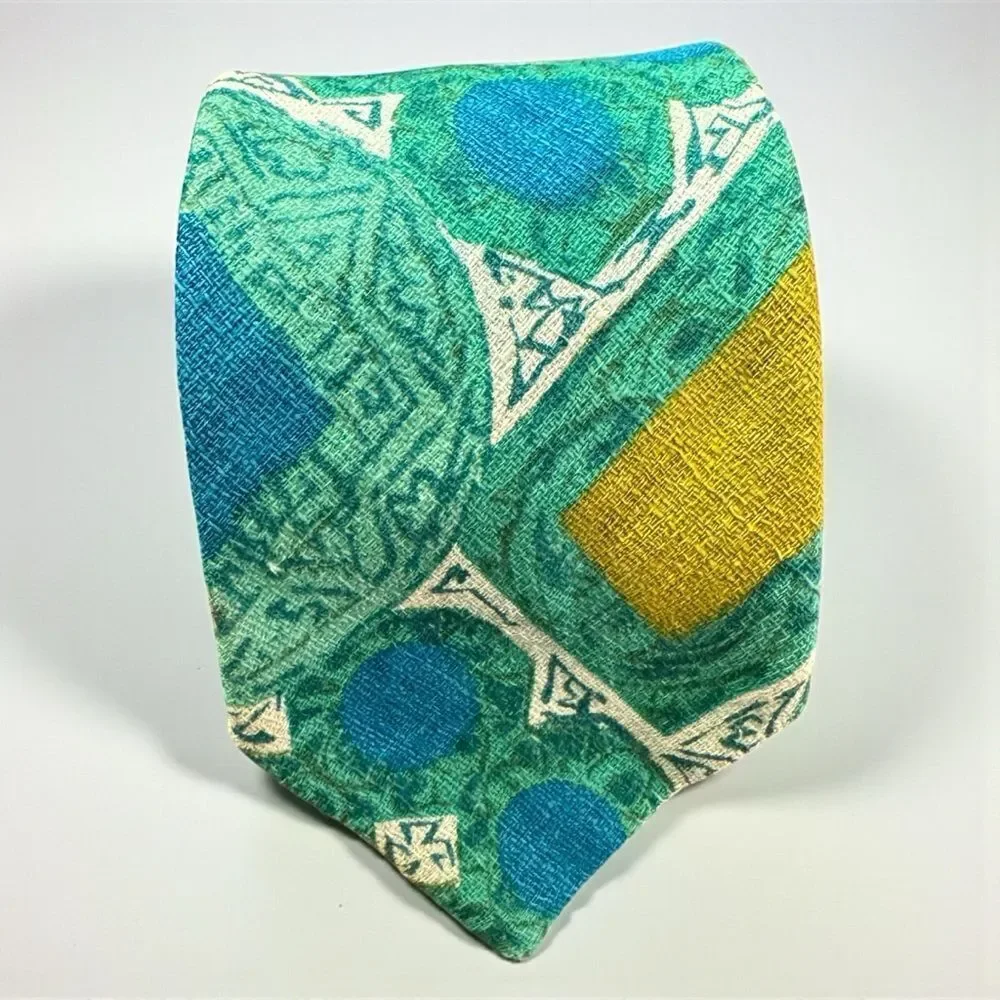 Vintage 60’s Mid Century Bright Polynesian Patterned Tie